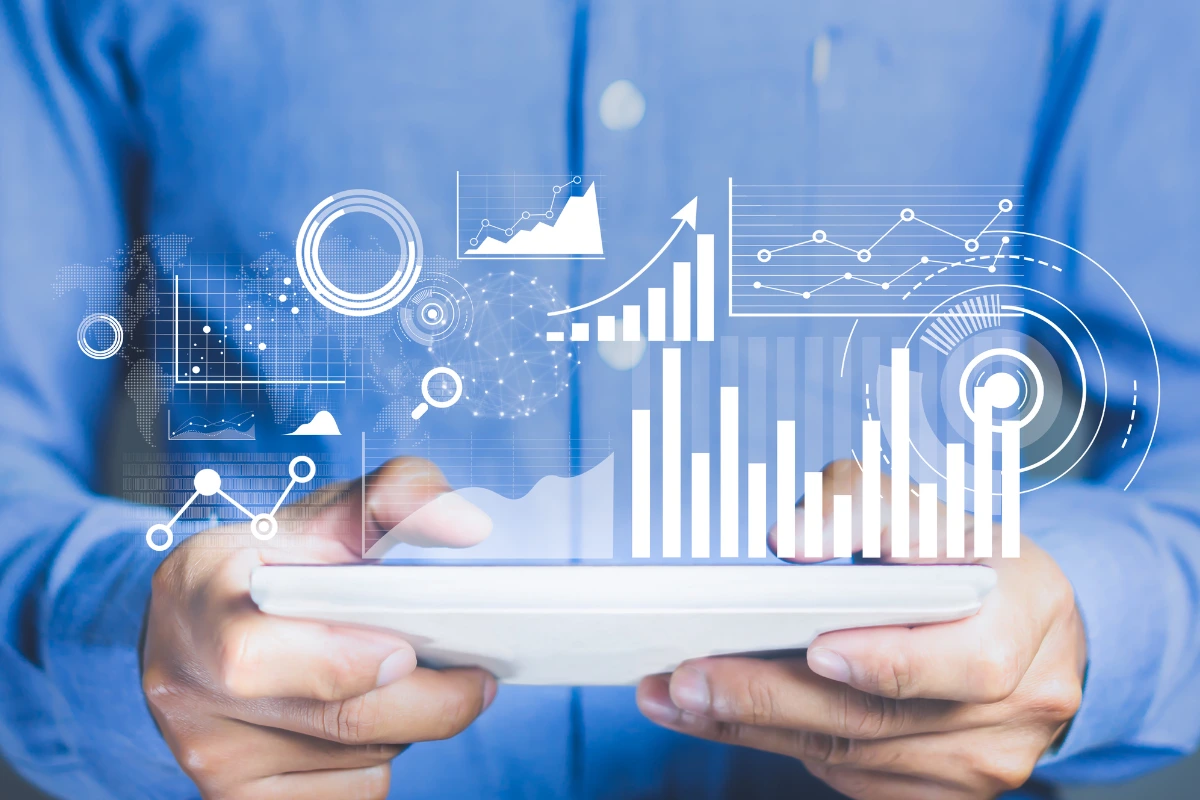 graficos em 3D simulando learning analytics