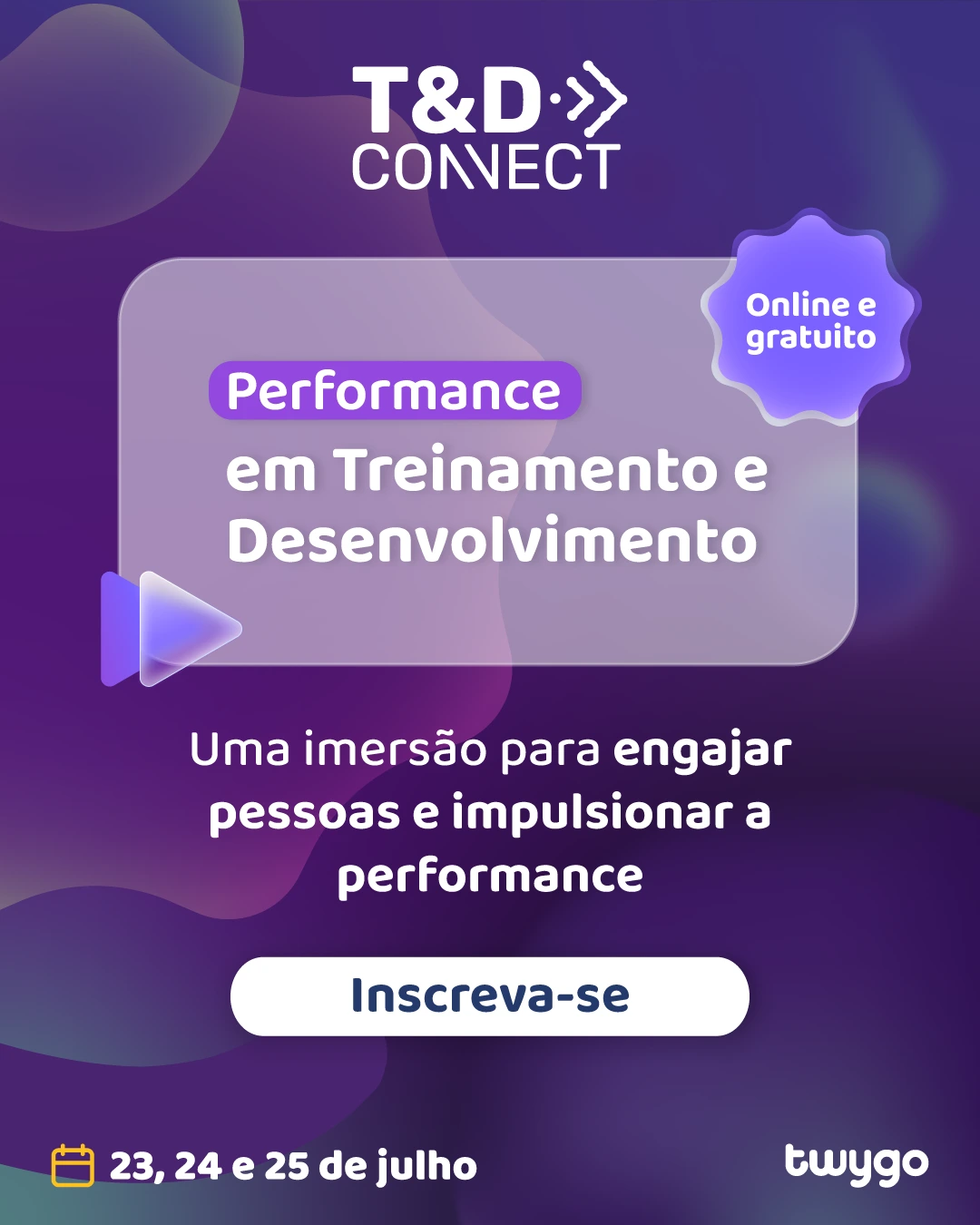 imagem para clicar e se inscrever no evento online e gratuito da twygo sobre performance em treinamento e desenvolvimento