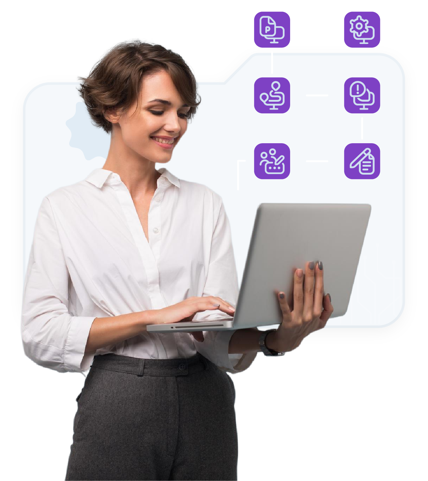 imagem de mulher jovem usando computador