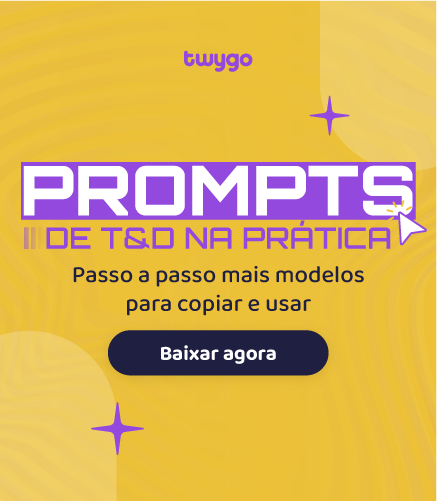 imagem para baixar o ebook de prompts de treinamento e desenvolvimento feito pela twygo, plataforma ead para treinar colaboradores