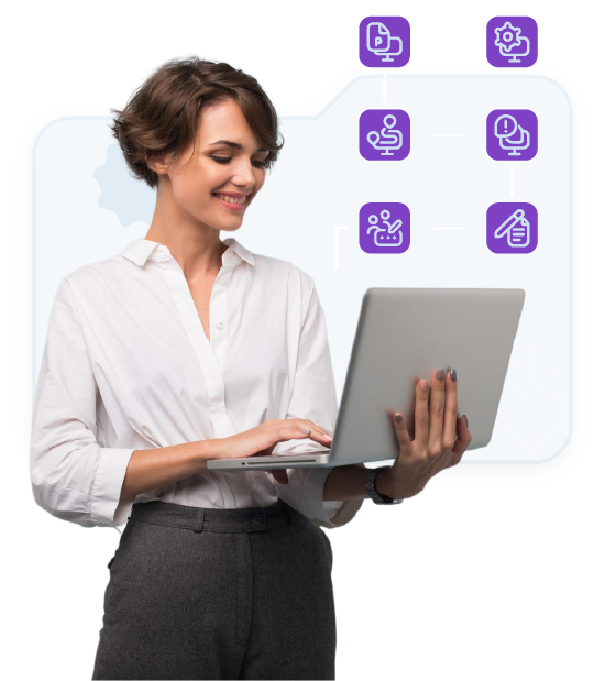 imagem de mulher jovem usando computador