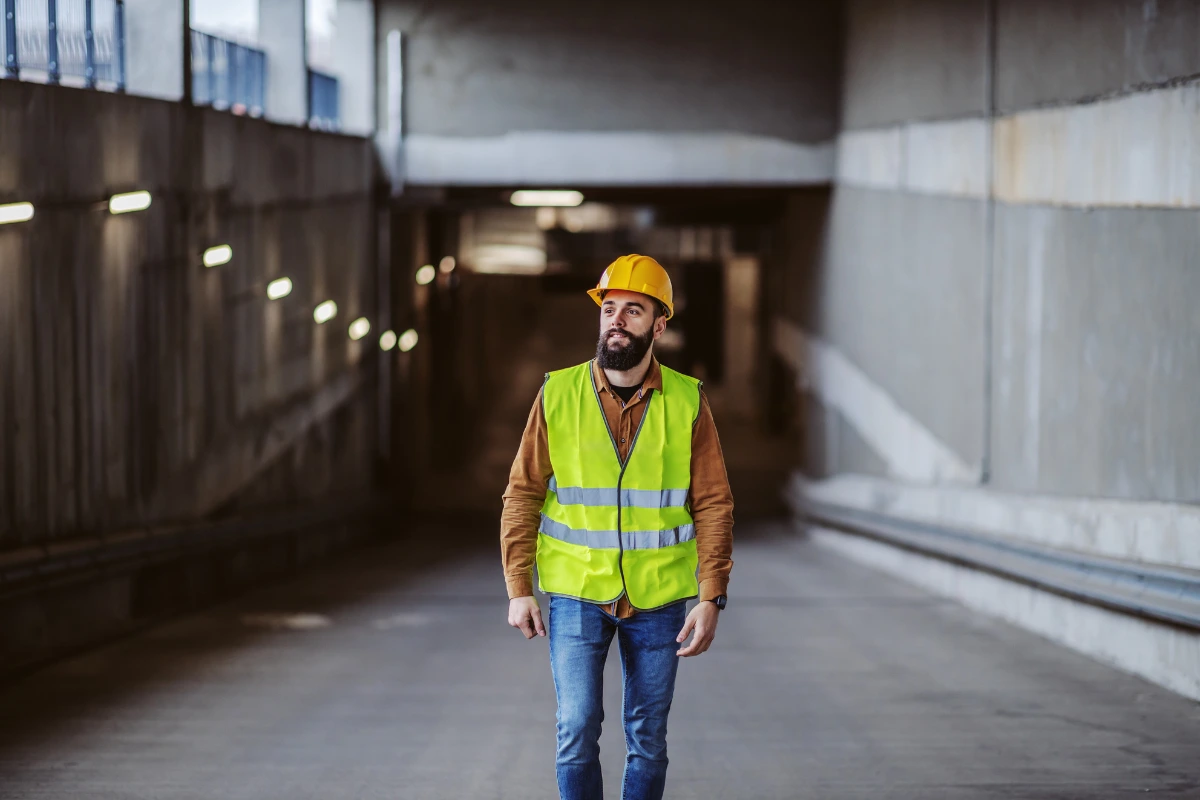 homem operario em uma obra