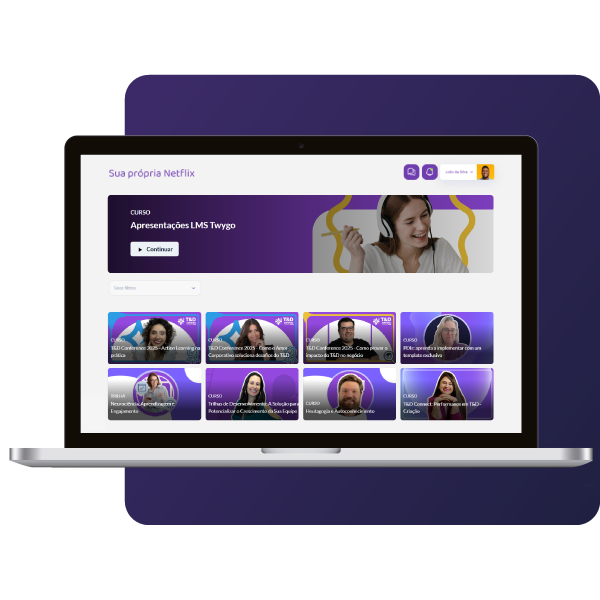 tela da plataforma lms da twygo