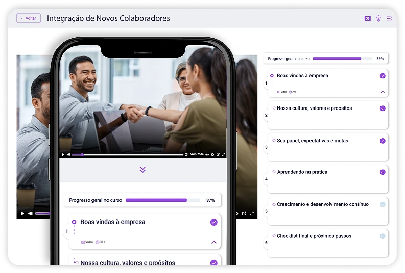 tela de curso de onboarding na plataforma ead da twygo